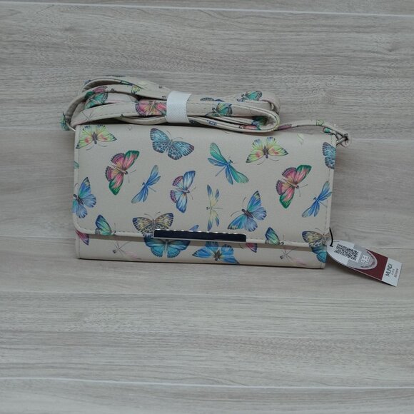 Mundi Cares Bufferfly Crossbody Purse RFID Protected/NWT - Picture 1 of 13